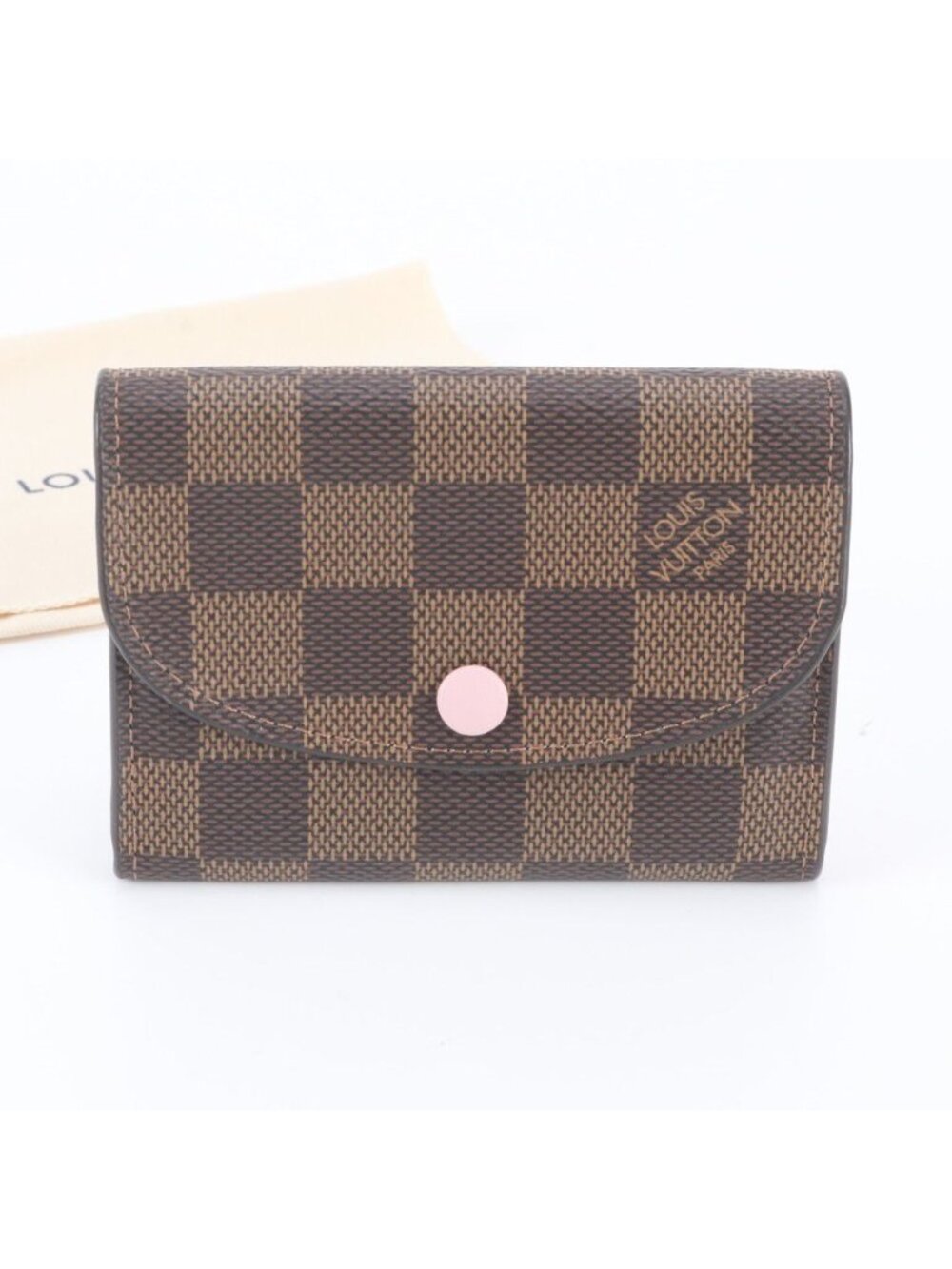 Louis Vuitton Damier Porte Monnaie Rosalie Leather Coin Purse